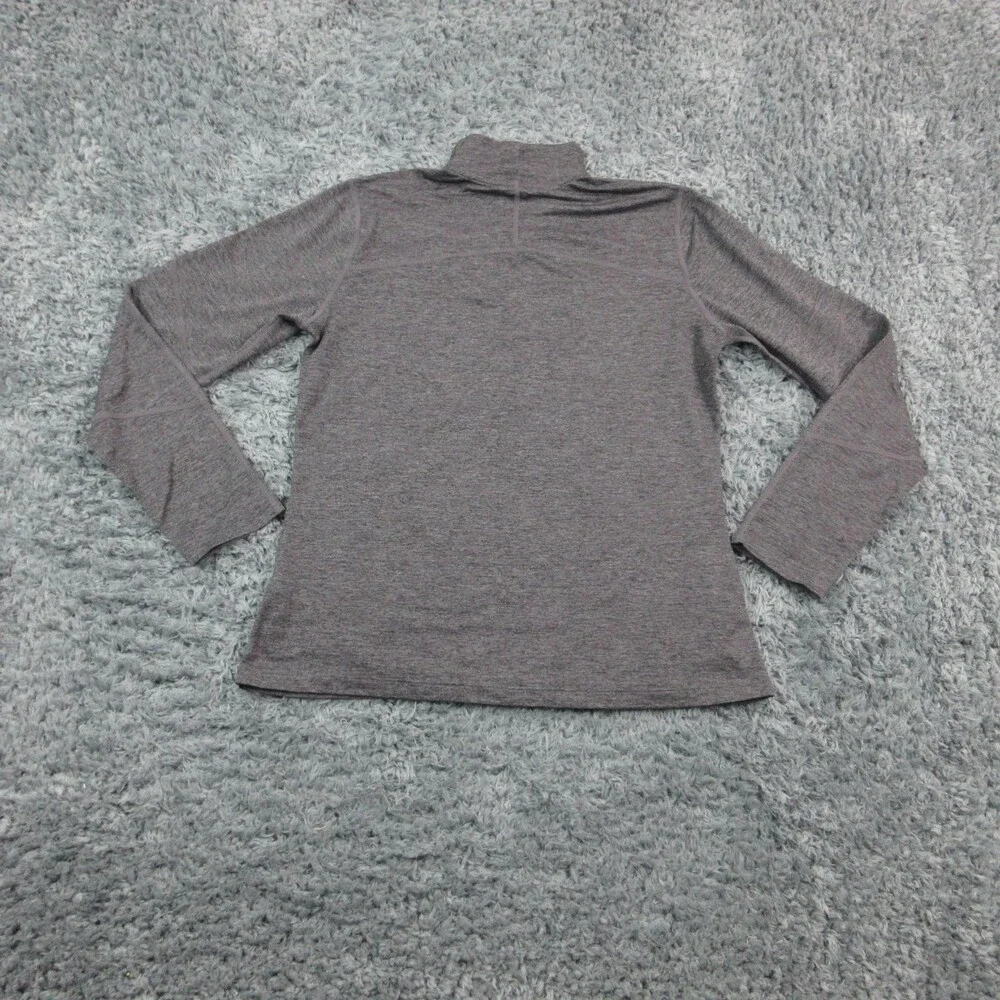 Nike Pro Pullover Womens Large Gray Dri-FIT 1/4 Zip Training Athletic BV4106-080